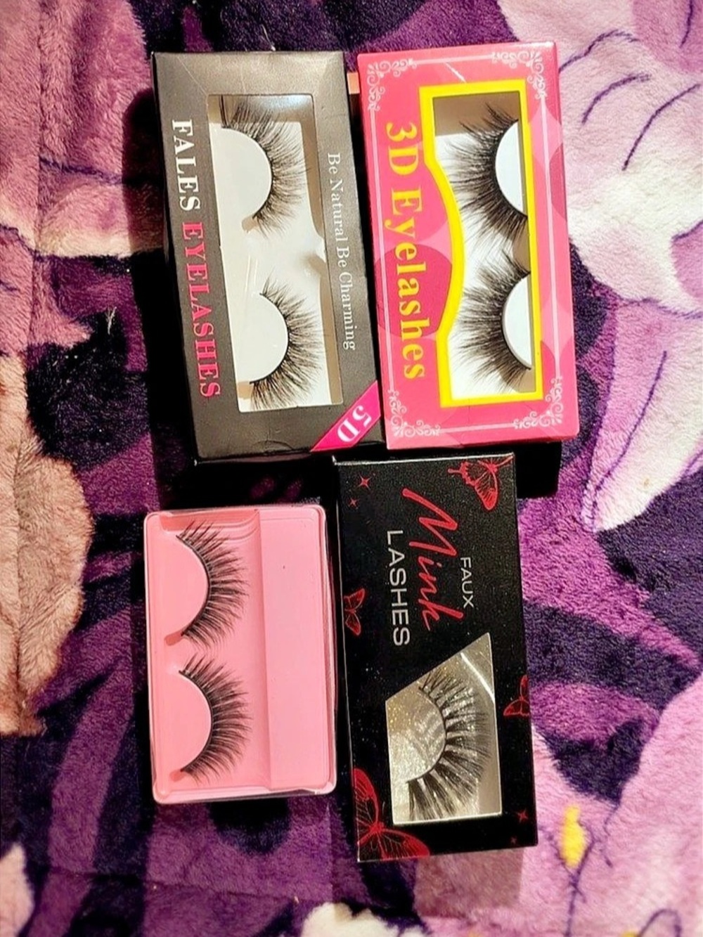 False Eyelashes 4-Piece Set
